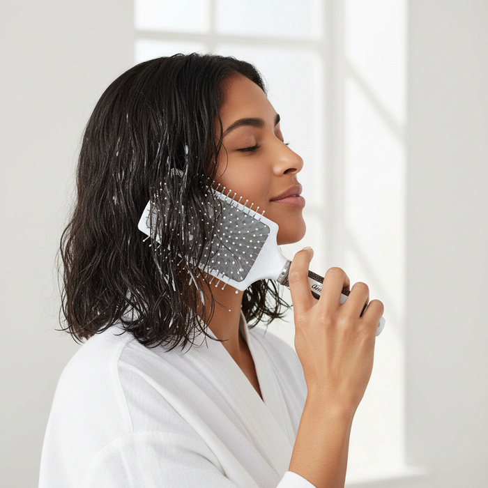 Annie Curved Cushion Brush, 1 Count, Silver