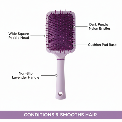 Annie Cushion Paddle Nylon Bristle Brush