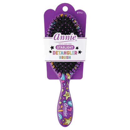Annie Detangling Round Paddle Brush, 1 Count, Purple Starlight