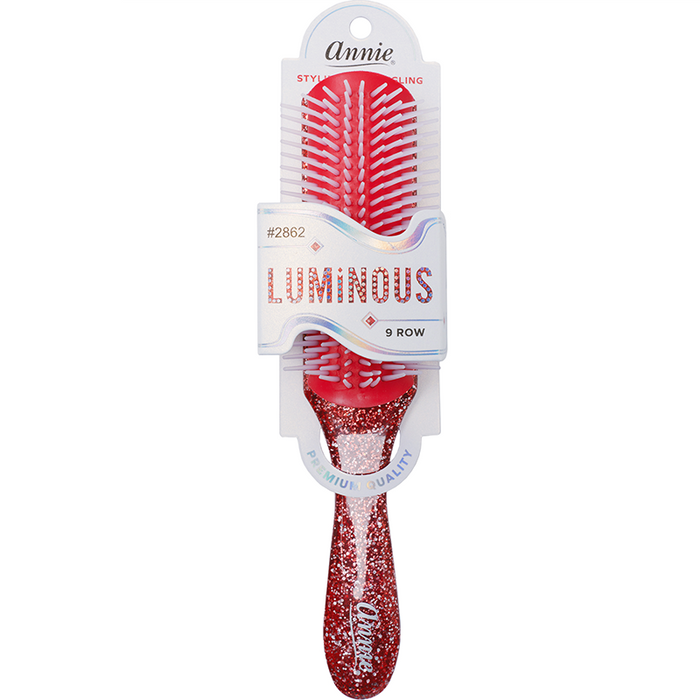 Annie Luminous 9 Row Styling Brush, 1 Count, Assorted Colors