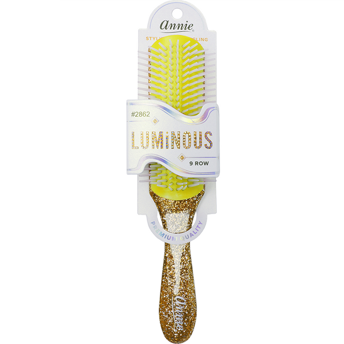 Annie Luminous 9 Row Styling Brush, 1 Count, Assorted Colors