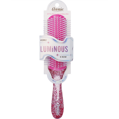 Annie Luminous 9 Row Styling Brush, 1 Count, Assorted Colors