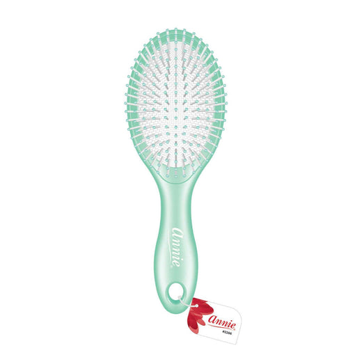 Annie Pastel Cushion Brush, Ball-Tipped Bristles. Aqua