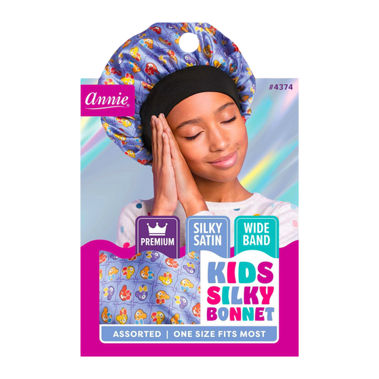 Annie Premium Kids Silky Wide Edge Bonnet Dual Layer, 1 Count, Assorted