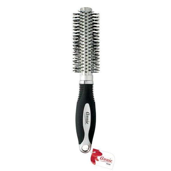 Annie Salon Curling Brush 1 3/4 Inch, Heat Resistant Bristles, Silver