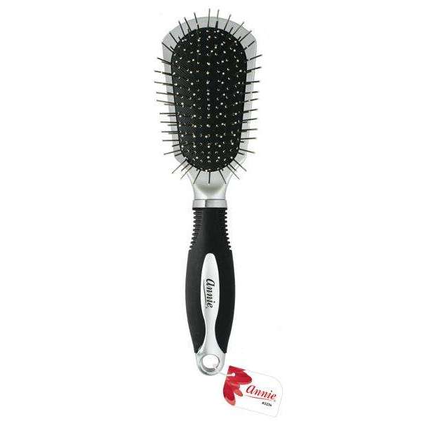 Annie Salon Fan Cushion Brush, Ball-Tipped Bristles, Medium