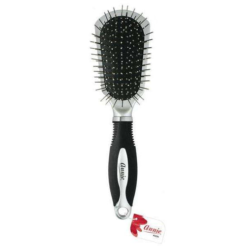 Annie Salon Fan Cushion Brush, Ball-Tipped Bristles, Medium