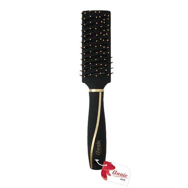 Annie Salon Vent Brush, 1 Count, Gold Stripe