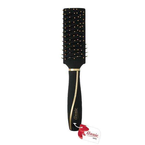 Annie Salon Vent Brush, 1 Count, Gold Stripe