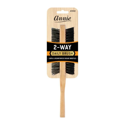 Annie Two Way 5 Row Soft and Hard Bristle Wooden Brush, 1 Count, Light Brown