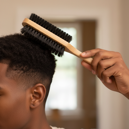 Annie Two Way 5 Row Soft and Hard Bristle Wooden Brush, 1 Count, Light Brown
