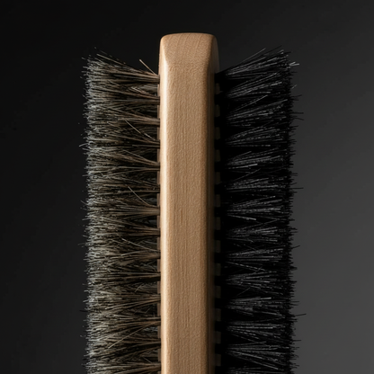 Annie Two Way 5 Row Soft and Hard Bristle Wooden Brush, 1 Count, Light Brown