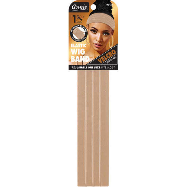 Annie Velcro Wig Band 4.5cm Silicone Grip Light Brown