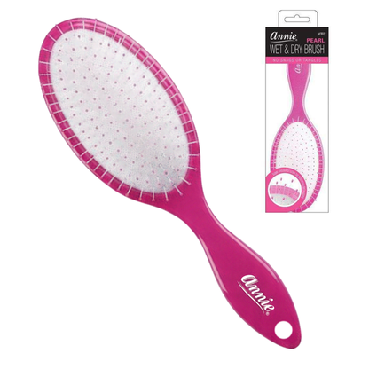Annie Wet & Dry Pearl Brush, 1 Count, Magenta