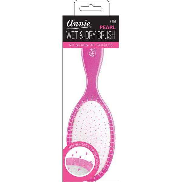 Annie Wet & Dry Pearl Brush, 1 Count, Magenta