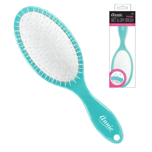Annie Wet & Dry Pearl Brush, 1 Count, Teal