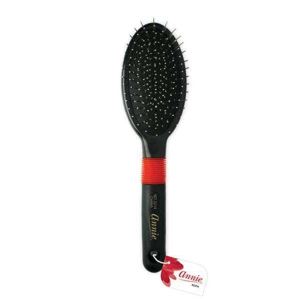 Annie Wire Cushion Brush with Ball-Tipped Bristles, 1 Count, Black