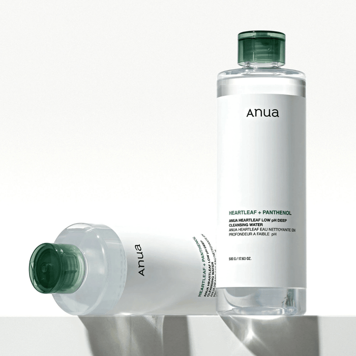Anua Heartleaf Low pH Deep Cleansing Water 500g ماء أنوا هارتليف منخفض الحموضة للتنظيف العميق - Princess Cosmetics Qatar