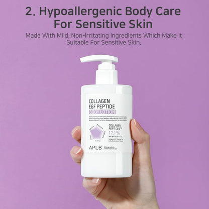 APLB Collagen EGF Peptide Body Lotion 300ml لوشن الجسم APLB بالكولاجين وعامل نمو البشرة والببتيد - Princess Cosmetics Qatar
