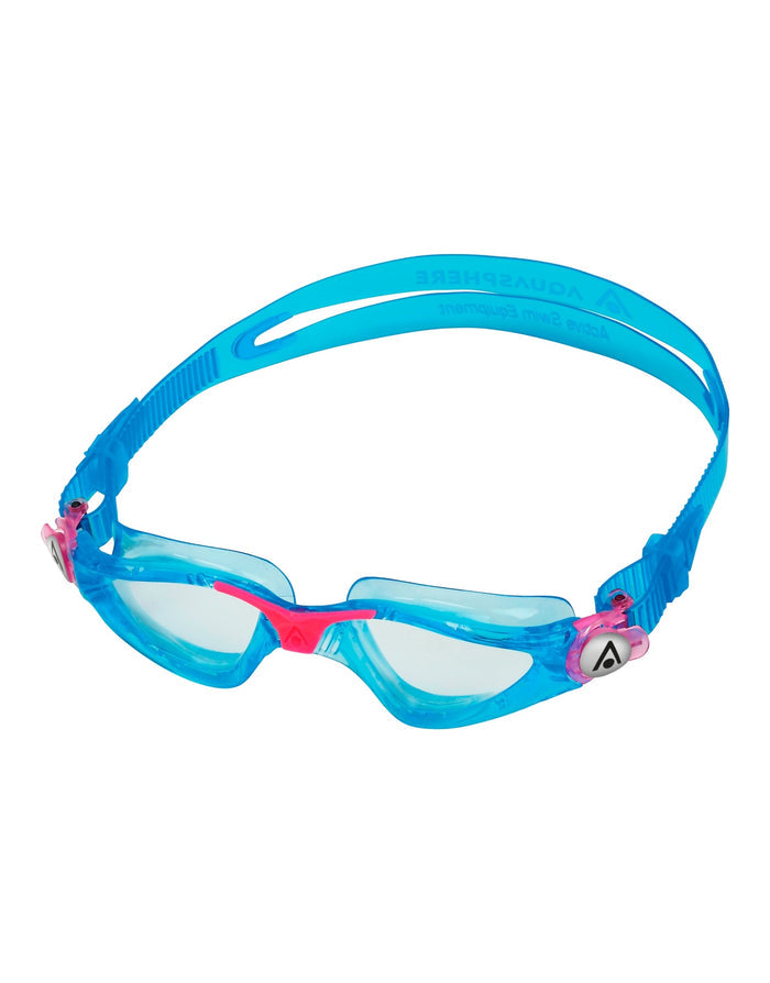 Aqua Sphere Kayenne Junior blue pink swim goggles with clear lenses