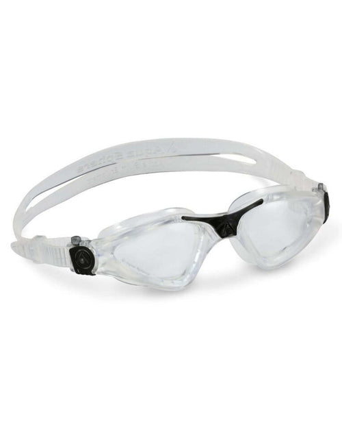 Aqua Sphere Kayenne clear lens swim goggles with white black straps