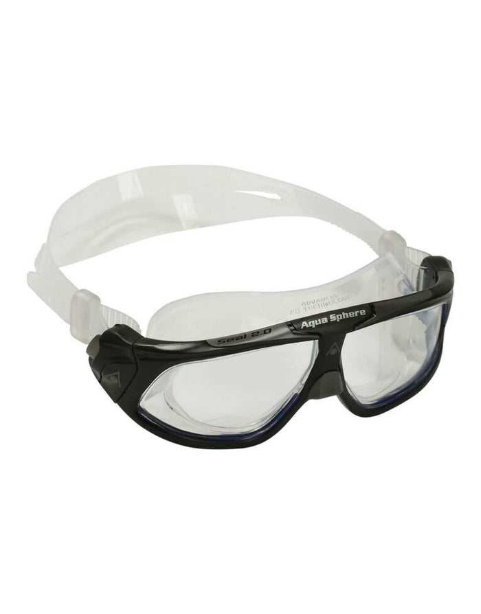 Aqua Sphere Seal 2.0 goggle mask with clear lenses and white strap