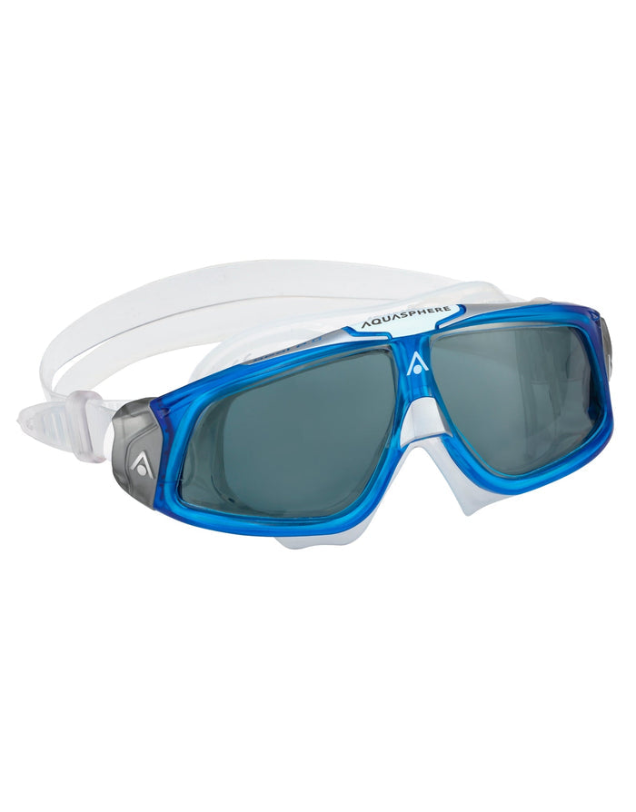 Aqua Sphere Seal 2.0 blue white swim goggles with clear lenses
