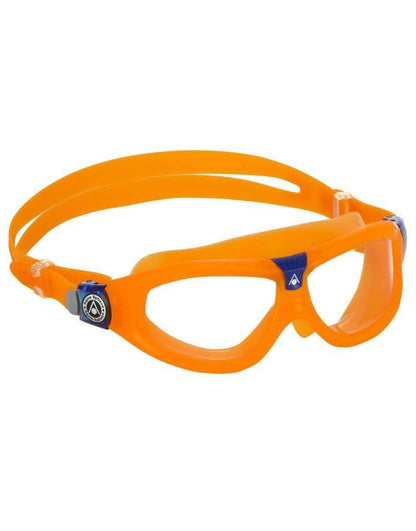 Aqua Sphere Seal Kid 2 goggles in orange with blue accents for kids