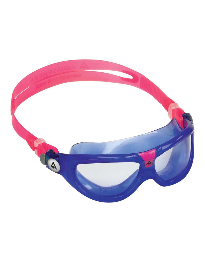 Aqua Sphere Seal Kid 2 blue and pink goggles with clear lenses for kids