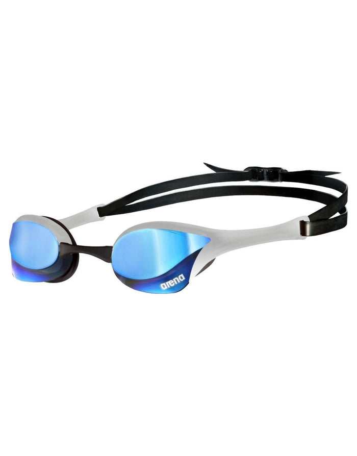 Arena Cobra Ultra Swipe Mirror swim goggles with silver blue lenses