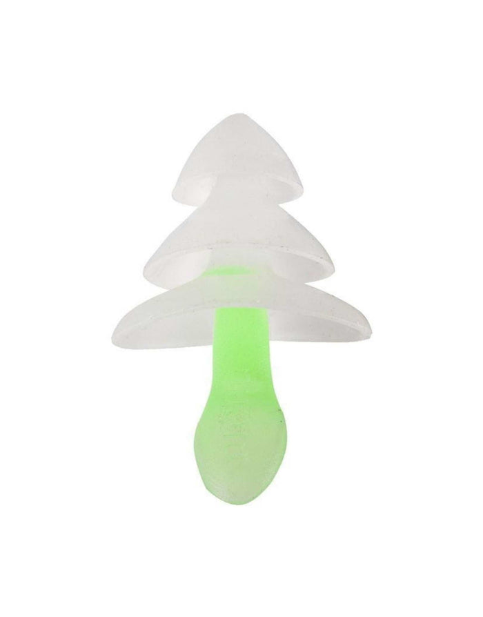 Arena Ear Plug Pro Swimmers white tree-shaped earplugs with green silicone tips