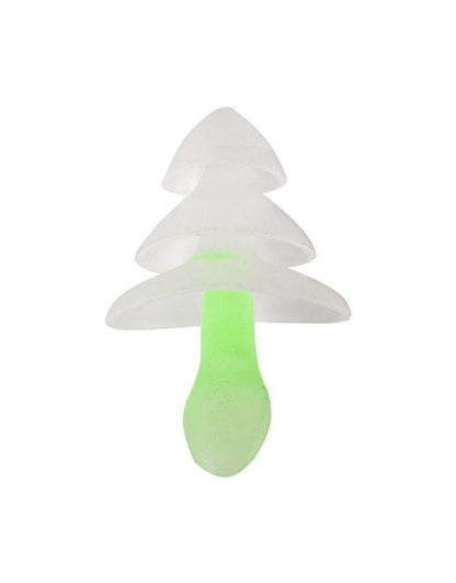 Arena Ear Plug Pro Swimmers white tree-shaped earplugs with green silicone tips
