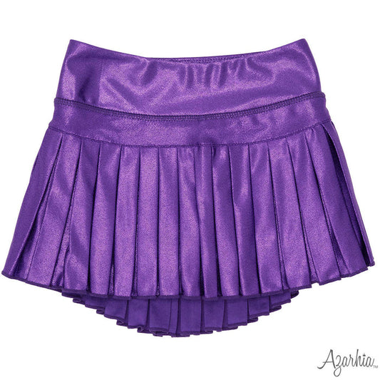 Azarhia Mini Pleated Skort-Purple Shimmer