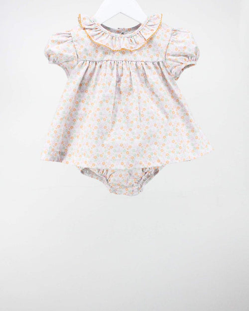 Baby Blessings Oranges & Mint Flowers Bloomer Set