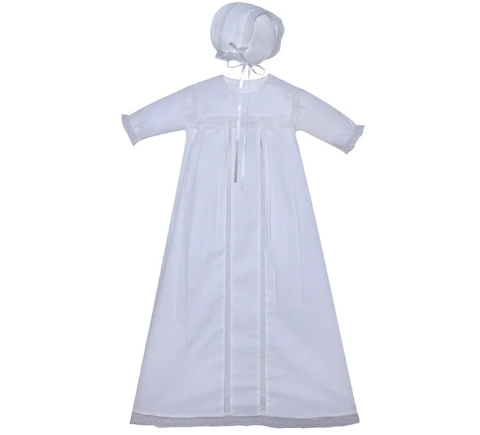 Baby Sen Kai Boys Christening Gown w/ Bonnet