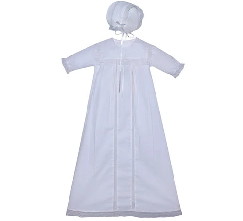 Baby Sen Kai Boys Christening Gown w/ Bonnet