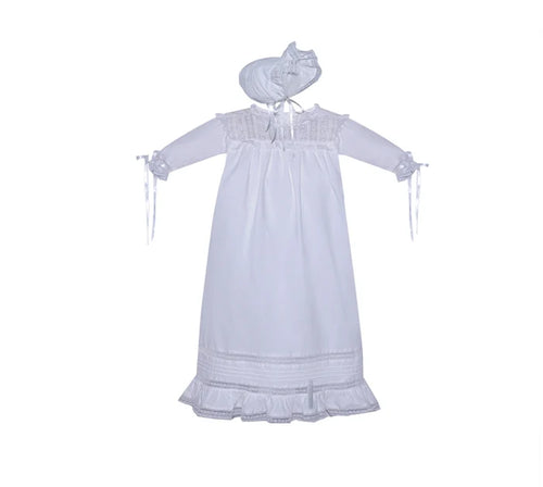 Baby Sen Sage Christening Gown-White
