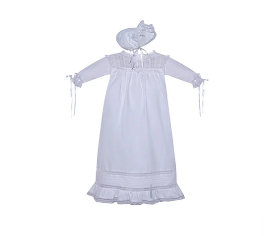 Baby Sen Sage Christening Gown-White