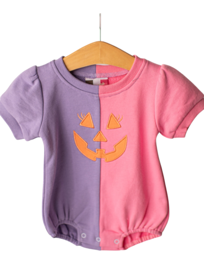Banana Split Jack-O-Lantern Sweatshirt Bubble - Purple/ Pink