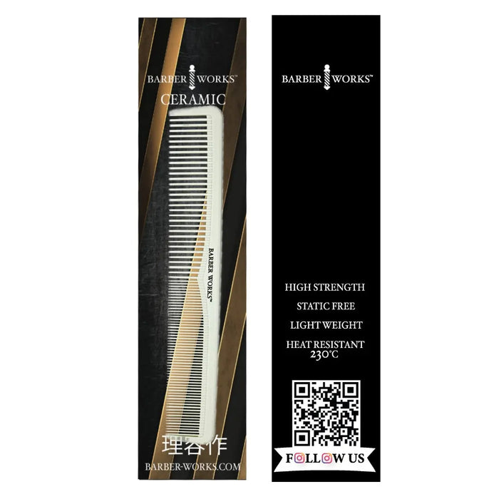 Barber Works Styling Comb | Hybrid Ceramic | 7" - BUYBARBER.COM