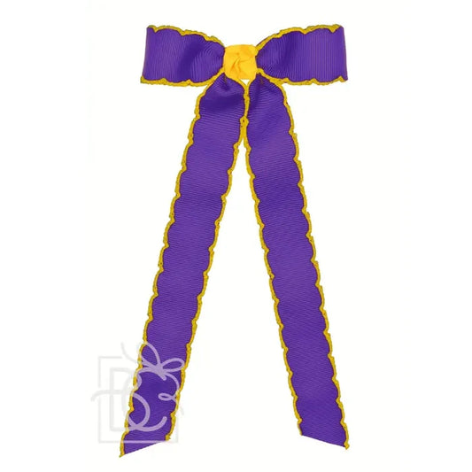 BC Moonstitch Purple/Gold Bow w/ Tails