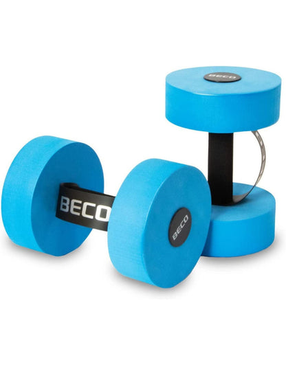 Beco Aqua Dumbbells pair with blue water resistance for upper body training