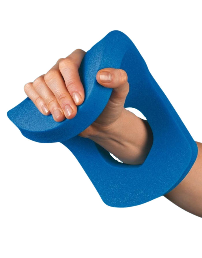 Blue BECO aqua kick-boxing gloves with foam hand exerciser