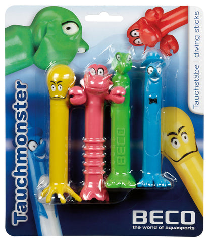 Beco diving monster sticks in vibrant, playful colors