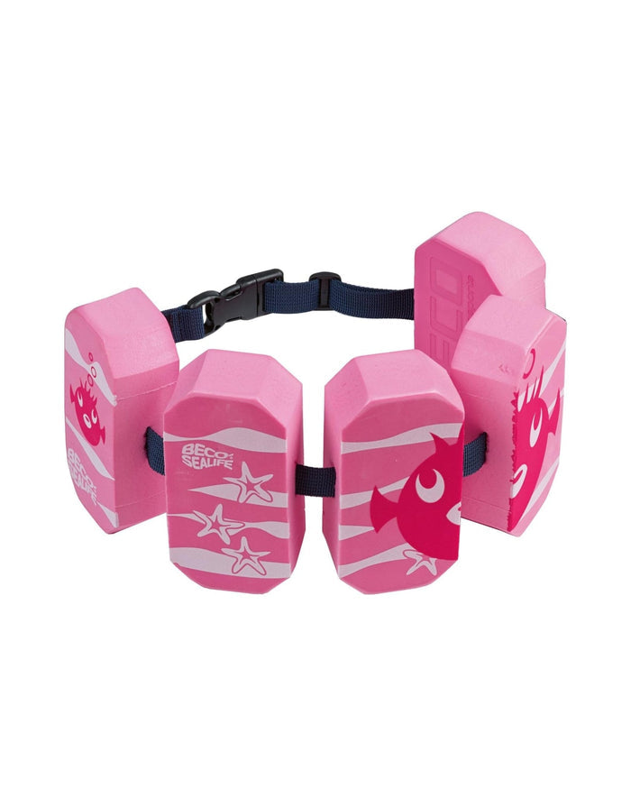Pink BECO Sealife swimming belt with star wave designs