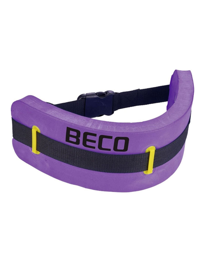 Purple BECO Swim Monobelt harness in four colour coded sizes with eva foam