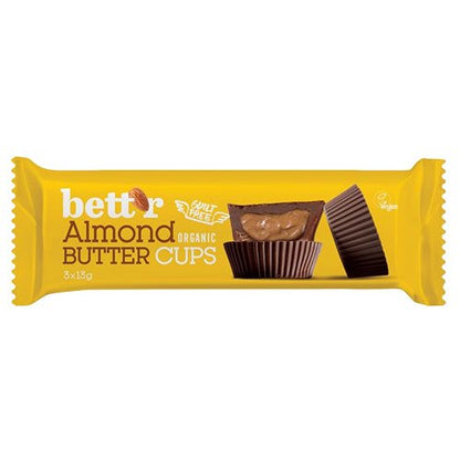 Bett'r - Chokolade  m. mandelsmør - Økologisk - 39 g