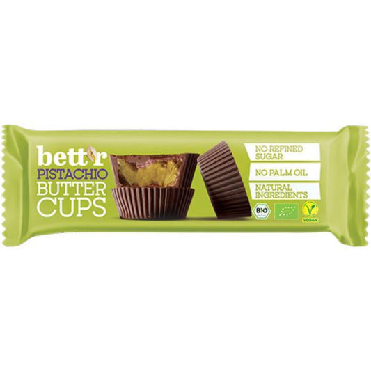 Bett'r - Chokolade med Pistachiosmør - Økologisk - 39 g.