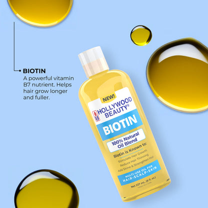 Biotin 100% Natural Oil Blend for Hair, Scalp, and Skin - 8 fl oz