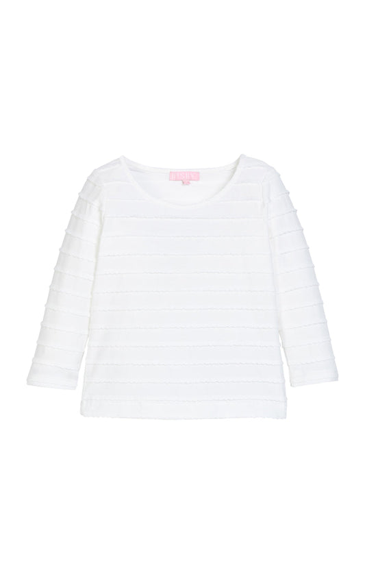 Bisby Essentail Scallop Tee-White